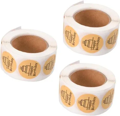Produktbild von Famanu Runde Namensaufkleber - Selbstklebend aus Kraftpapier - 2,5 cm Durchmesser