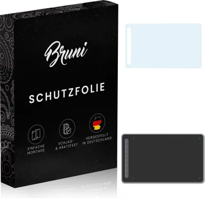 Produktbild von Bruni Basics-Clear 2x Schutzfolie kompatibel mit XP-PEN Deco L Folie