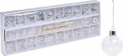 Zdjęcie produktu dla oświetlenie KOULE średnica 5cm, 7m, szkło 20LED.