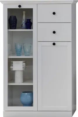 Produktbild von trendteam Wohnen Vitrine BrandsonBaxter Weiß Nachbildung 81 x 129 x 41 cm