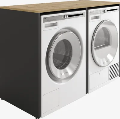 Immagine prodotto di Mobile lavatrice DORA largo 130 cm con armadio Mobile lavatrice o asciugatrice per bagno