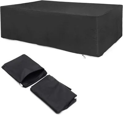 Immagine prodotto di Copertura per terrazza resistente alle intemperie - 210D - Impermeabile e antivento - Protezione anti-UV - 308 x 138 x 98 cm - Nero