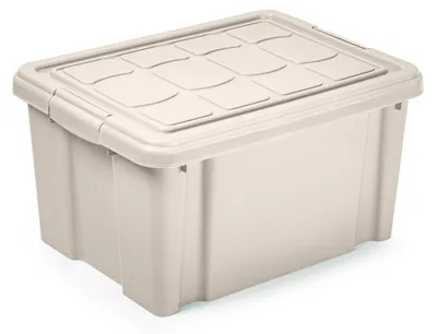 Produktbild von Multi Storage Aufbewahrungsbox mit Deckel - beige - 16 Liter - 40 x 30 x 21 cm - Kunststoff
