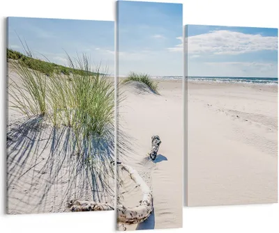 Produktbild von Bild auf Leinwand - Leinwandbild - 3 Teile - Mrzezyno Strand Meer - 95x80cm - Wand Bild - Wanddeko - Wandbilder - Leinwanddruck - Bilder - Wanddekoration - Leinwand bilder - Wandbild - CB95x80-4281