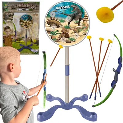 Immagine prodotto di WOOPIE Set del Piccolo Arciere: Dinosauri, Arco, Frecce, Scudo - 32 pezzi