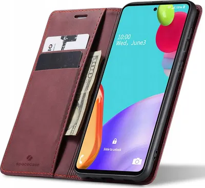 Immagine prodotto di SPACECASE Custodia flip a portafoglio per Galaxy A52 5G Rosso
