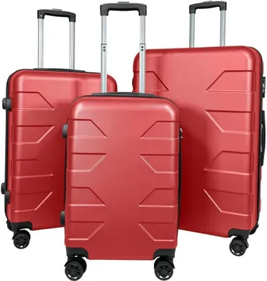Produktbild von My Travel Bag Barcelona ABS Reisekoffer Rot 3er Set (M+L+XL)