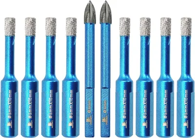 Immagine prodotto di Set di punte da trapano diamantate, 10 pezzi, da 6 mm, per piastrelle