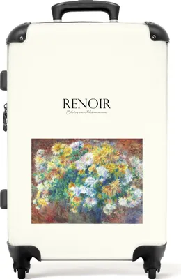Produktbild von NoBoringSuitcases.com® Großer Koffer - Kunst - Vintage - Renoir - Blumen - Alte Meister - Kombinationsschloss TSA - Hartschalen Trolley 4 Rollen - 72 liter - Reisekoffer - 66 cmKoffer Mittelgroß 67x43x25 cm, 72L,