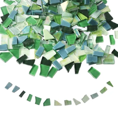 Image de Elzusha - 1 kg de carreaux de mosaïque en verre pour projets créatifs