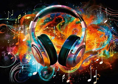 Image de Puzzle de 1000 pièces, "Effets sonores", avec un motif musical coloré