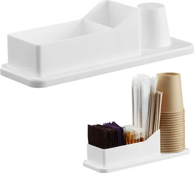 Produktbild von Navaris Kaffee Organizer Set - 24,4 x 8,7 x 6,8cm - Coffee Station Aufbewahrungsbox Kaffeestation - Kaffeebar Organizer für Zubehör wie Becher Zucker