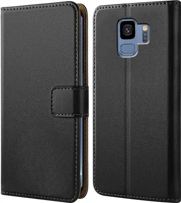 Produktbild von Handy Tasche für Samsung Galaxy S9 Schutzhülle Bookstyle Etui Klapphülle Wallet Flip Cover Case Schwarz
