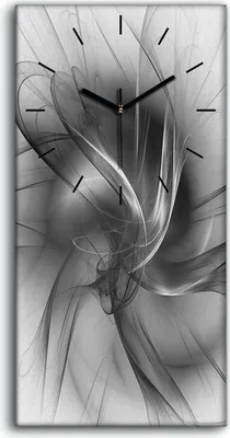 Produktbild von Küchenuhr Bürouhr Leinwand Uhr Geräuschlos 30x60 Malerei Abstrakte Kunst - schwarze Hände