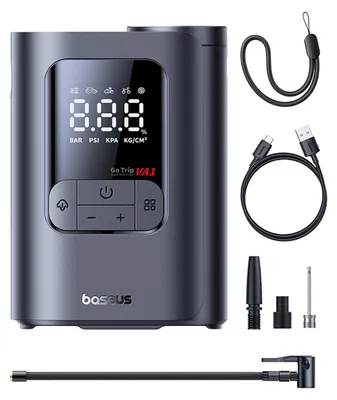 Imagen del producto de Bomba eléctrica Baseus Gotrip Va1, compresor de 150 psi, 7500 mAh - Gris oscuro