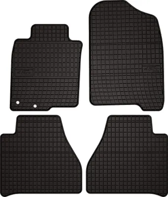 Immagine prodotto di Tappetini auto in gomma adatto per Nissan Navara IV (2014-2022, pickup) neri, set 4 pz, con fissaggi