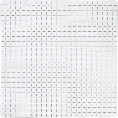 Produktbild von MSV Premium Duschmatte Badematte Badewannenmatte Badewanneneinlage antibakteriell rutschfest mit Saugnäpfen - Weiß - ca. 54 x 54 cm - duftet nach Rosen - waschbar bei 60° Grad