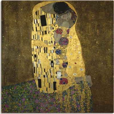 Produktbild von ARTland Leinwandbild Der Kuß Größe: 100x100 cm