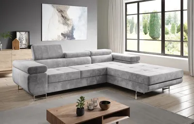 Produktbild von FurMeb24 - Ecksofa MANDANA L - RECHTE SEITE , Sofa mit  Bettk€sten und Schlaffunktion - MONOLITH 84