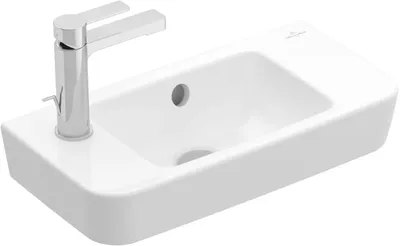 Produktbild von Villeroy & Boch O.Novo Fontein Zonder Overloop Zonder Kraangat 50x25x14,5 cm Wit CeramicPlus