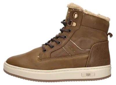 Productafbeelding van SUB55 Veterschoenen Hoog Veterschoenen Hoog - cognac - Maat 34
