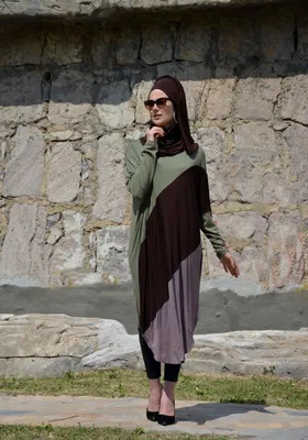 Produktbild von Tunika Tunik Hijab Kleid langer Oberteil Viskose H-601