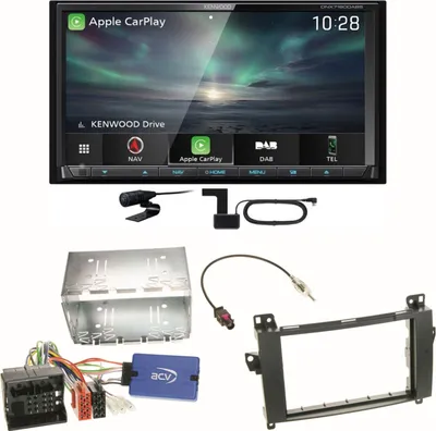 Produktbild von Kenwood DNX-7190DABS Android Auto CD Einbauset für Mercedes A W169 B Klasse W245