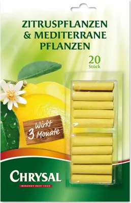 Produktbild von Chrysal Zitrus- & Mediterrane Pflanzen Düngestäbchen - 20 Stück
