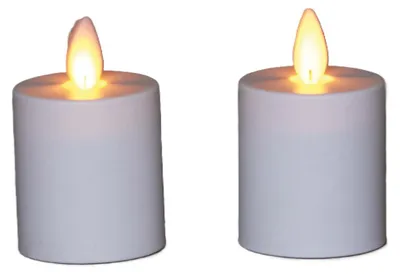 Produktbild von Anna's Collection LED-Kerzen - 2x - weis - H8 cm - bewegliche Flamme - Batteriekerzen