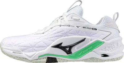 Immagine prodotto di Mizuno Wave Stealth Neo 2 - bianco/nero/smeraldo ghiacciato, dimensioni: 11,5