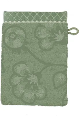 Produktbild von PIP STUDIO Jasmin Jaquard Waschhandschuh green 16x22cm (1 Stück) bh