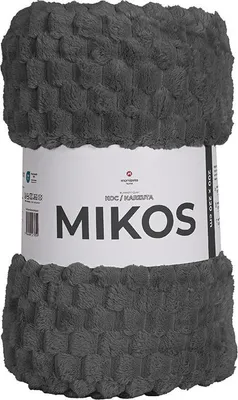 Zdjęcie produktu dla MARKIZETA Koc dekoracyjny MIKOS, rozmiar 160x200 cm, kolor 008 ciemnoszary MIKOS0/KOD/008/160200/1