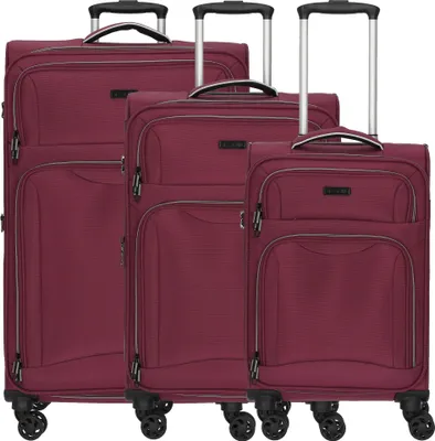 Immagine prodotto di d&n Travel Line 9204 Set di valigie a 4 ruote, 3 pezzi, con espansione