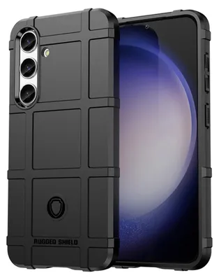 Productafbeelding van MobyDefend Hoesje - Geschikt voor Samsung Galaxy S24 - Rugged Shield TPU Backcover - Zwart