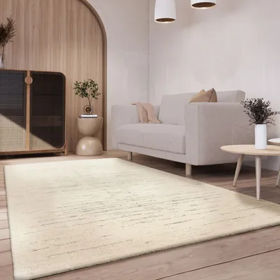 Produktbild von TT Home Wohnzimmer Teppich Kurzflor Geometrisches Skandi Muster Uni Abstraktes Design Größe 160x230 cm