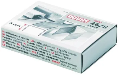 Produktbild von Heftklammern 26/8 verzinkt Packung mit 100 Stück