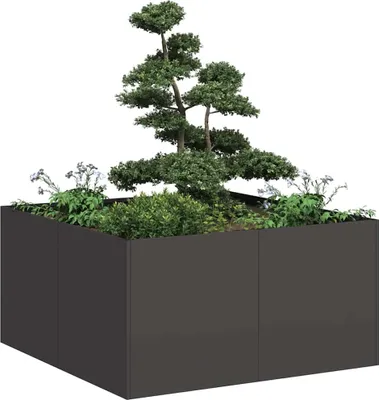 Produktbild von Maison Exclusive - Pflanzkübel Schwarz 80x80x40 cm Kaltgewalzter Stahl