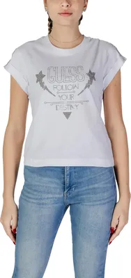 Produktbild von Guess Weißes Damen T-Shirt : Größe - S Größe: S