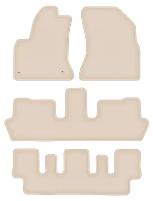 Produktbild von DURBAN Beige Velours-Fußmatten-Set für Citroen C4 Picasso I 7-Sitzer (2006-2013)