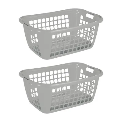 Produktbild von Sunware Basic Wäschekorb Grau 65 cm – Set bestehend aus 2 Stück