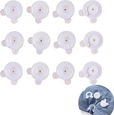 Produktbild von 12er Set Klammern für Bettdecken, Jormfte, Kunststoff, transparent