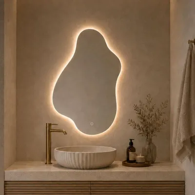 Productafbeelding van Milton & Oldbrook Wandspiegel met verlichting, 70 x 100 cm, model Cervo