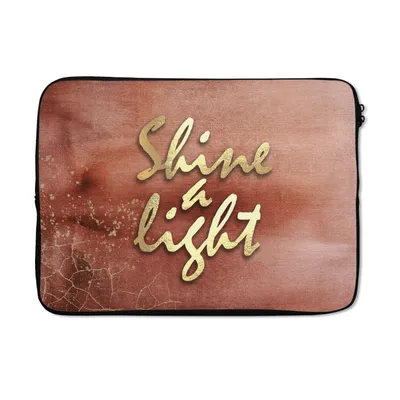 Produktbild von MuchoWow® Laptop Hülle 14 ZollZitate - Hell - Gold - Braun Laptoptasche - Laptoptasche - Stoßsicher - Schutzhaube
