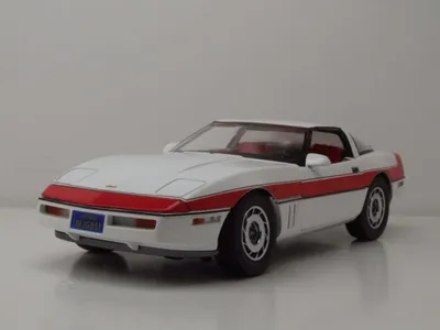 Produktbild von Greenlight Collectibles 13532 Chevrolet Corvette C4 1984 weiß rot A-Team 1:18