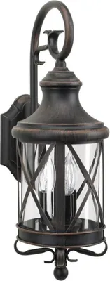 Produktbild von Casa Padrino Barock Außenwandleuchte Antik Braun 19 x 26 x H. 55 cm - Barock Außenlaterne
