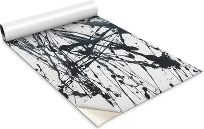 Produktbild von Selbstklebende Möbelfolie - Dekorationsfolie - Tischmöbel - Zuschneidbar - Schwarzer Pinselspritzer - 100 x 50 cm