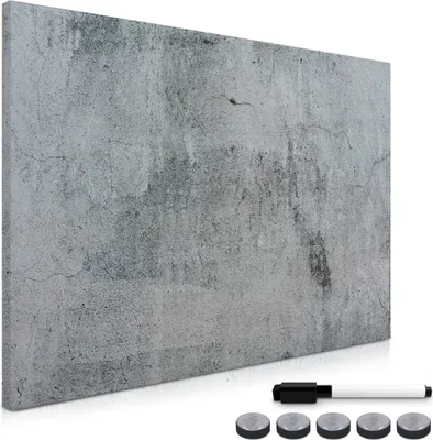 Produktbild von Navaris Magnettafel Magnetpinnwand Memoboard zum Beschriften - 90x60 cm Notiztafel div. Designs - Tafel abwaschbar mit Magneten Stift