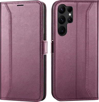 Immagine prodotto di Custodia per telefono cellulare per Samsung Galaxy S23 Ultra cover flip case pieghevole custodia protettiva, blackberry