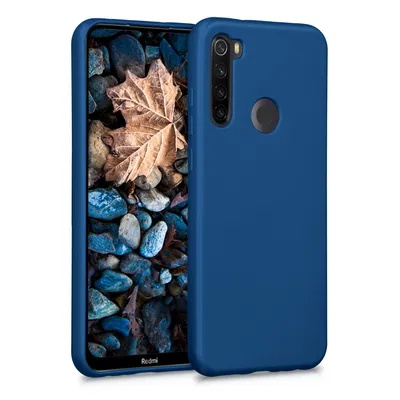 Produktbild von kwmobile Case kompatibel mit Xiaomi Redmi Note 8T Hülle - Schutzhülle aus Silikon metallisch schimmernd - Handyhülle Metallic Blau