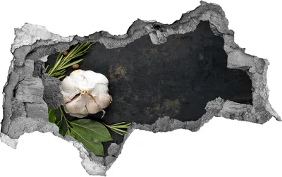 Produktbild von Selbstklebender Loch-3D-Aufkleber 95x73 cm Knoblauch